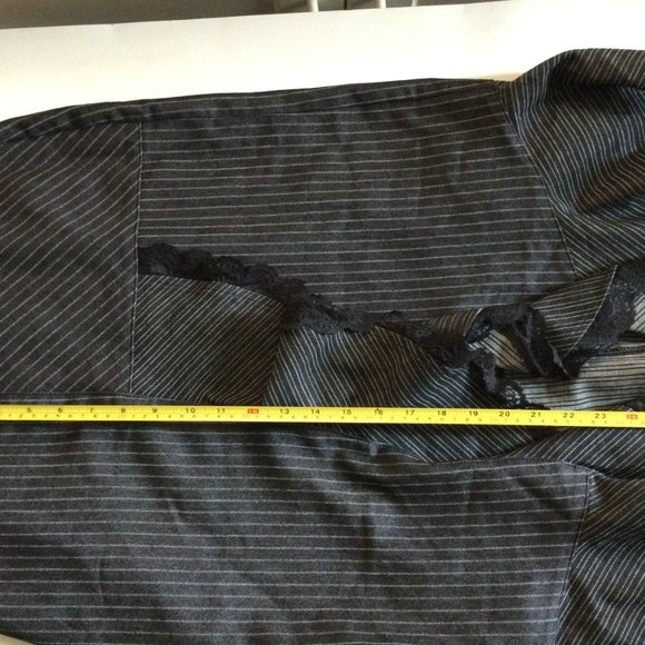 Cloarice Paris 2 pcs jacket and skirt suit 2P made in France black white strips - Picture 12 of 13